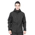 Тактическая куртка Lesko A013 Black M водонепроницаемая уличная куртка с капюшоном и теплой подкладкой TK_2359 - изображение 2