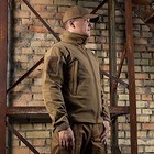 M-Tac Тактическая куртка с капюшоном на флисовой подкладке - Водонепроницаемая размер XL, цвет Coyote - изображение 3