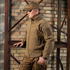 M-Tac Тактична куртка з капюшоном на флісовій підкладці - Водонепроникна розмір XL, колір Coyote - зображення 5
