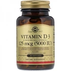 Вітамін Д3, Vitamin D3 5000 IU, Solgar, 125 мкг, 60 вегетаріанських капсул (SOL-03312)