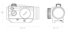 Прицел Hawke Vantage коллиматорный 1x25 Weaver 3 MOA Dot (00-00006634) - изображение 4
