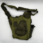 Тактична військова сумка через плече олива зелена - зображення 6