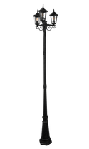 Уличный светильник Goldlux 313423 Liguria E27 3x20W IP43 BK