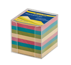 Бокс с цветной бумагой Buromax 90х90х90 мм 1000л прозрачный (BM.2291-03)