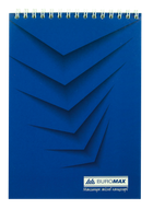 Блокнот на пружині зверху Buromax Monochrome 48 аркушів А5 в клітинку синій (BM.2474-02)