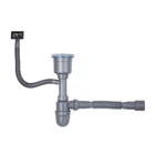 Сифон для кухонної мийки KRONER KRP Siphon-021 впуск 110 мм чорний CV026282