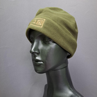 Зимова шапка флісова тепла тактична 5.11 Tactical чоловіча жіноча Оливковий (5548) - зображення 2