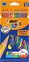Олівці 12 кольорів BIC bc9505221 "Evolution Stripes"; (12)