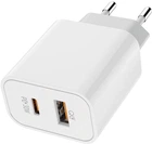 Пристрій зарядний мережевий Colorway Power Delivery Port PPS USB (Type-C PD + USB QC3.0) (30W)&nbsp;білий
