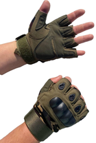 Тактические перчатки штурмрвые без пальцев Цвет Хаки Размер L - изображение 2