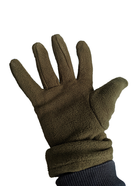 Тактические флисовые перчатки Цвет Хаки Размер L - изображение 3