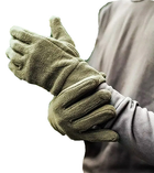 Тактические флисовые перчатки Цвет Хаки Размер XL - изображение 2
