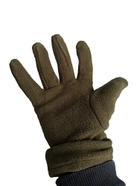 Тактические флисовые перчатки Цвет Хаки Размер XL - изображение 3