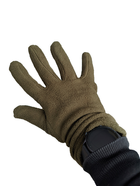 Тактические флисовые перчатки Цвет Хаки Размер XL - изображение 4