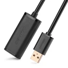 Кабель UGREEN US121 USB 2.0 Active Extension Cable with Chipset 10m (чорный) (10321)