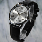Наручний годинник Casio MTP-V001L-7BUDF Сріблястий з чорним на шкіряному ремінці