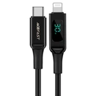 Кабель USB Acefast C6-01 с дисплеем, Type-C to Lightning, PD 30W, 1.2m, черный