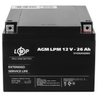 Акумулятор AGM LPM 12V 26 Ah LogicPower 4134