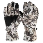 Перчатки тактические водоотталкивающие зимние камуфляжные перчатки утепленные флисом Combat Camo пиксель XL - изображение 1