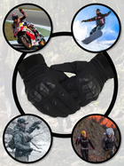 Тактичні зимові повнопалі перчатки з флисом Eagle Tactical ET-03 Black Розмір М - зображення 7
