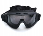 Очки тактические маска со сменными линзами Combat GoogleTac Черный - изображение 5