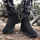 Ботинки тактические Lesko GZ702 р.42 Black мужские демисезонные на шнурках и молнии - изображение 6