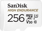 Карта памяти SanDisk 256GB microSD class 10 UHS-I U3 V30 High Endurance (SDSQQNR-256G-GN6IA)
