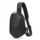Рюкзак с одной лямкой Mark Ryden MR7507 с USB-портом и жесткой лицевой панелью (Черный)