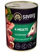 Влажный корм для собак Savory Dog Gourmand 4 вида мяса