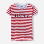 T-shirt dziecięcy dla dziewczynki 5.10.15 Mix And Match 3I4033 110 cm Biały/Czerwony (5902361959209) - obraz 1