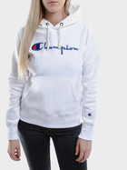 Bluza damska z kapturem kangurka Champion 111555-WW001 M Biała (8056426112188)