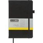 Книга записная Buromax Etalon 125x195 мм 96 листов в клетку обложка из искусственной кожи Черная (BM.291160-01)
