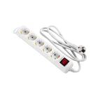 Сетевой удлинитель 2E 5XSchuko з вимикачем,1.5м, white (2E-U05ESM1.5)