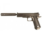 G053B страйкболний пістолет Galaxy Colt 1911 пластик + глушник - изображение 1