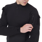 Чоловіча тактична сорочка чорна з довгим рукавом ZEPMA Поліестер Бавовна (TY-7492) XXL - зображення 4