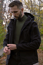 Тактична тепла куртка Soft Shell чорна Logos 4631-07 3XL - зображення 1