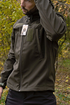 Тактическая куртка теплая Soft Shell хаки Logos 4585-07 2XL - изображение 3