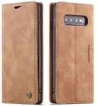 Чехол книжка с магнитом Samsung Galaxy S10 Plus CaseMe Brown (16233-30)