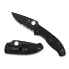 Ніж складний Spyderco Tenacious Black Blade FRN, напівсерейтор (C122PSBBK) - зображення 1