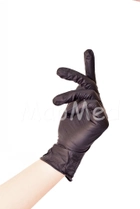 Нітрилові рукавиці Medicom SafeTouch® Premium без пудри текстуровані розмір XS 100 шт. Чорні (5.0 г) - зображення 2