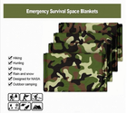 Спасательное термоодеяло Военное Тактическое Камуфляж 210*130 см - изображение 3