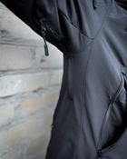 Куртка тактична Альфа Софтшел фліс XL чорна - зображення 4