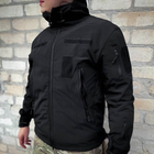 Куртка тактична Альфа Софтшел фліс XL чорна - зображення 5