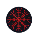 Шеврон на липучке Шлем ужаса оберег на удачу круглый 8см черный (12036) - изображение 1