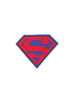Шеврон на липучке Супермен Superman 8см х 6.3см синий (12020) - изображение 1