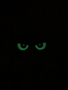 Шеврон на липучці Совині очі 8см х 4см чорний (12033) - зображення 2