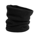 Комплект тактический флисовая шапка, бафф и перчатки для военных и армии Черный - изображение 5