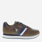 Buty sportowe męskie na platformie do kostki U.S. Polo Assn Sneaker NOBIL005MBYH1 45 Brązowe (8055197313305)