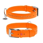 Ошейник для собак WAUDOG Glamour с QR паспортом двойной со стразами XL Orange (LKMTR_848221)