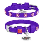 Ошейник для собак WAUDOG Glamour с клеевыми стразами Цветочек Purple (LKMTR_849546)